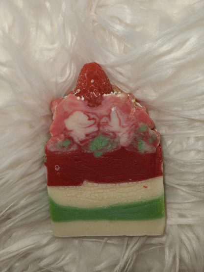 soap shaped like strawberry shortcake